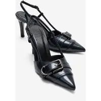 Prologue Noen Gesp Spitse Neus Stiletto Pump