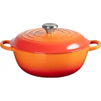 Le Creuset Marmite Braadpan Hoge deksel Signature 'Oranjerood' Ø26cm / 4.1L