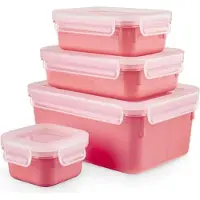 Tefal MasterSeal Colour - Vershouddozenset - 4-delig - Roze - 100% Lekvrij