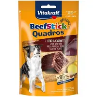 Vitakraft Quadros Beefstick Lever-en Aardappelsnack 70gr 7 Eenheden