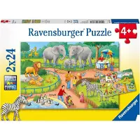 Ravensburger Een Dag in de Dierentuin Puzzel (2 x 24 stukjes)