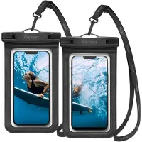 Spigen A601 Universeel Waterdicht Hoesje Zwart 2 Pack