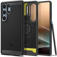 Spigen Rugged Armor Backcover MagSafe voor de Samsung Galaxy S25 Ultra - Matte Black