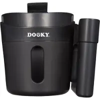 Dooky 2 in 1 Universele Beker en Telefoonhouder - Voor kinderwagen en Buggy - Zwart - 360 graden draaibaar ontwerp