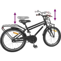 vidaXL Kinderfiets 18 Inch voor 5-7 jaar oud Zwart