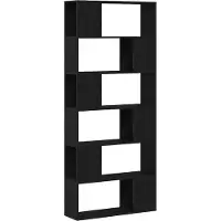 vidaXL Tv-meubelset 80 x 24 x 186 cm Zwart Bewerkt hout
