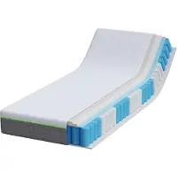 vidaXL Matras Wit en Grijs 70 x 200 cm Jacquard stof
