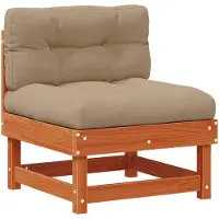 vidaXL Tuin loungeset, 7-delig, donkerbruin, massief grenenhout