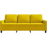 vidaXL Driezitsbank 180 cm fluweel geel