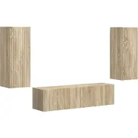 vidaXL Tv-meubelset 2 st Sonoma Eik Bewerkt hout