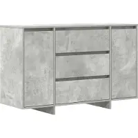 vidaXL Dressoir, betonlook, grijs, 120 x 41 x 75 cm, houtvezelplaat