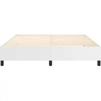 vidaXL Boxspringbedframe, wit, 160x200 cm, kunstleer