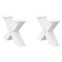 vidaXL Salontafelpoten 2 st X-vormig 60x(30-31) cm staal wit