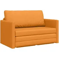 vidaXL Vloer Sofa Bed 2-in-1 Donkergeel 124x71x78 cm Stof