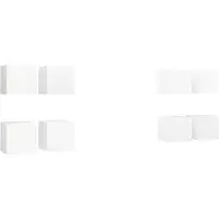 vidaXL Tv-wandmeubelen 8 st 30,5x30x30 cm wit
