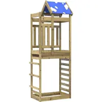 vidaXL Speeltoren Bruin 85 x 52,5 x 239 cm Massief Geïmpregneerd Hout