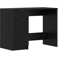 vidaXL Bureau Zwart Eiken Bewerkt hout 133 x 50 x 75 cm