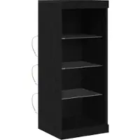 vidaXL LED Dressoir Zwart Eiken 41 x 37 x 100 cm Bewerkt hout