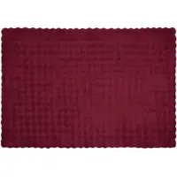vidaXL Antislip deken van imitatie konijnenbont Olite Bordeaux Rood