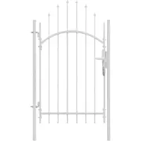 vidaXL Tuinpoort Woerden staal 1x2,45 m wit