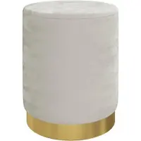 vidaXL Hocker met opbergruimte rond fluweel 31 x 37 cm lichtgrijs