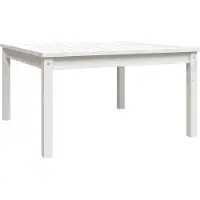 vidaXL Tuintafel 82,5x82,5x45 cm massief grenenhout wit