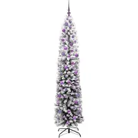 vidaXL Kunstkerstboom Groen 210 cm PVC en Staal en Kunststof