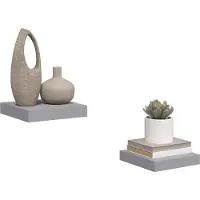 vidaXL Wandschappen zwevend 2 st 23x23,5x3,8 cm MDF grijs