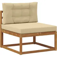 vidaXL Buiten bank set 8 st Natuurlijk en Beige