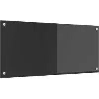 vidaXL Keukenachterwand Donkergrijs 90 x 40 cm gehard glas