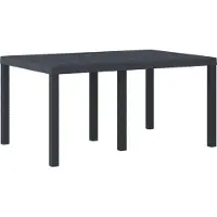 vidaXL Tuin Tafel Antraciet 150 x 100 x 73 cm poly rattan