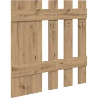 vidaXL Wandgemonteerde kapstok Muurmontage Artisan Eiken Bewerkt hout