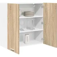 vidaXL Hangkast Sonoma Eik 80 x 31 x 80 cm Bewerkt hout