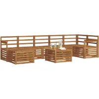 vidaXL Buiten bank set 8 st Naturel