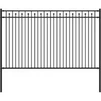 vidaXL Spike Hek BAARLO 200 x 166 cm Gepoedercoat staal Zwart