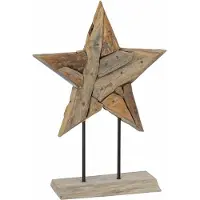vidaXL Kerstster Bruin 43,5 x 13,5 x 59 cm Massief Teakhout