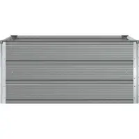 vidaXL Plantenbak Lichtgrijs 100 x 100 x 45 cm Staal