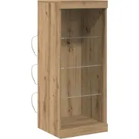 vidaXL LED Dressoir Artisan Eiken 41 x 37 x 100 cm Bewerkt hout