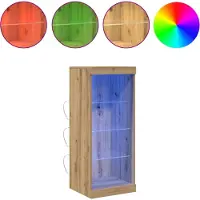 vidaXL LED Dressoir Artisan Eiken 41 x 37 x 100 cm Bewerkt hout