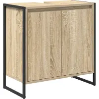 vidaXL Badkamerkast Sonoma 60 x 30 x 60 cm Bewerkt hout
