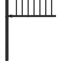 vidaXL Spike Hek BAARLO 200 x 166 cm Gepoedercoat staal Zwart