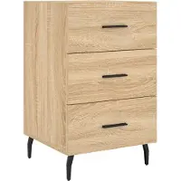 vidaXL Nachtkastje 40x40x66 cm bewerkt hout sonoma eikenkleurig