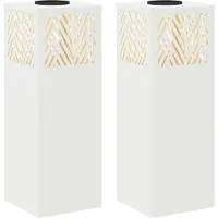 vidaXL Zonne LED Pad Licht 2 pcs Warmwit 18 x 18 x 50 cm