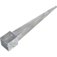 vidaXL Aardspiesen, 2 stuks, zilverkleurig, 12x12x89 cm, verzinkt staal