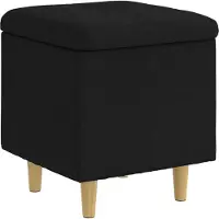 vidaXL Ottoman met opslag Zwart 40 x 40 x 45 cm Stof