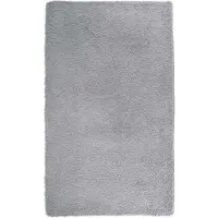 vidaXL Hoogpolig vloerkleed NAVARRA 80x150 cm polyester zilvergrijs