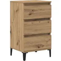vidaXL Nachtkastje Artisan Eiken 45 x 35 x 44 cm Bewerkt hout