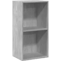 vidaXL Boekenkast met 2 schappen 40x30x76,5 cm bewerkt hout betongrijs