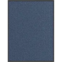 vidaXL Deurmat 90x120 cm blauw