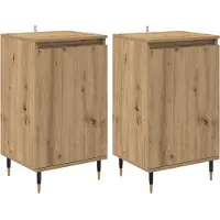 vidaXL Dressoir 2 st Artisan Eiken 40 x 35 x 70 cm